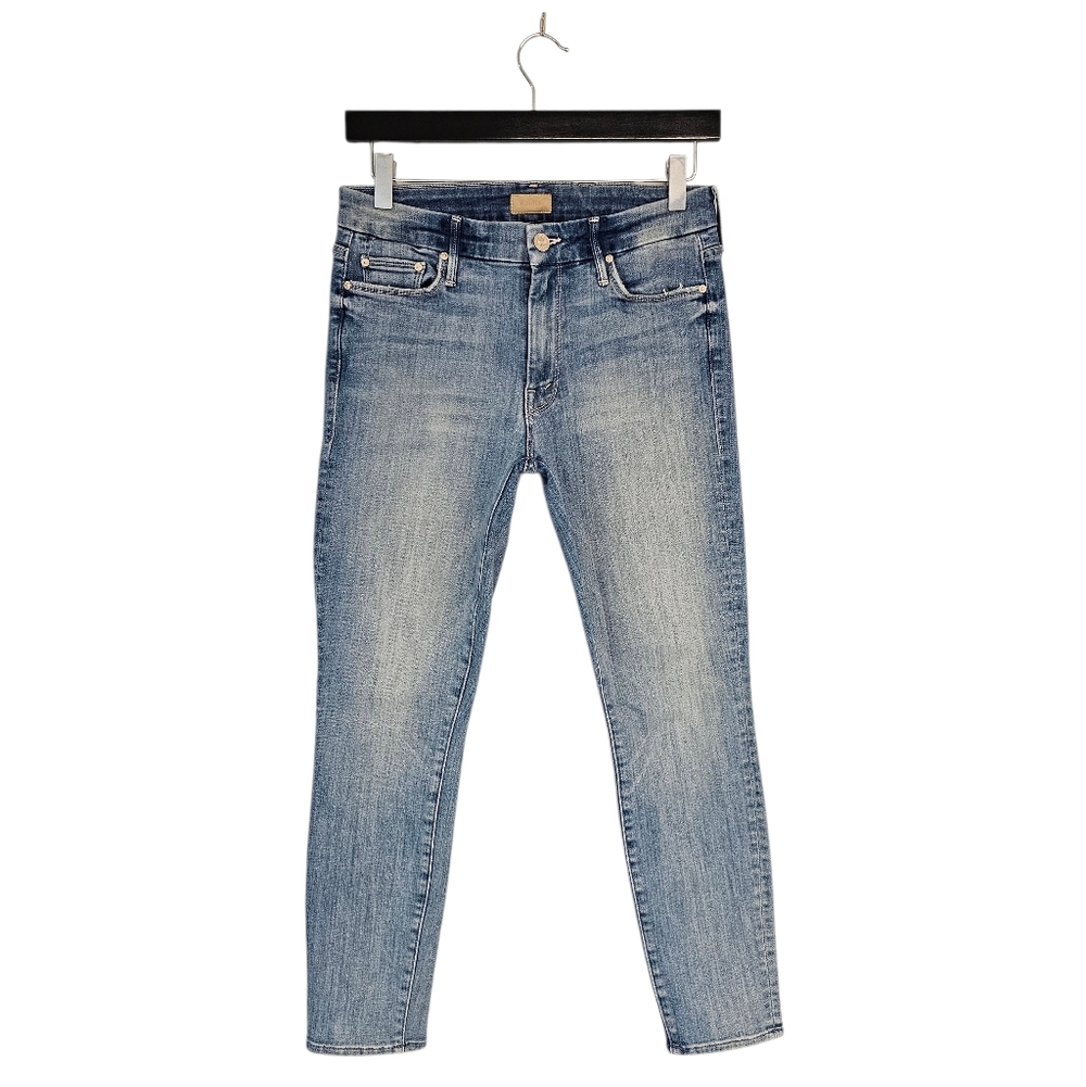 MOTHER The Looker Crop‎ Mid Rise Skinny Light Blue Well Played Jeans 27 Preowned